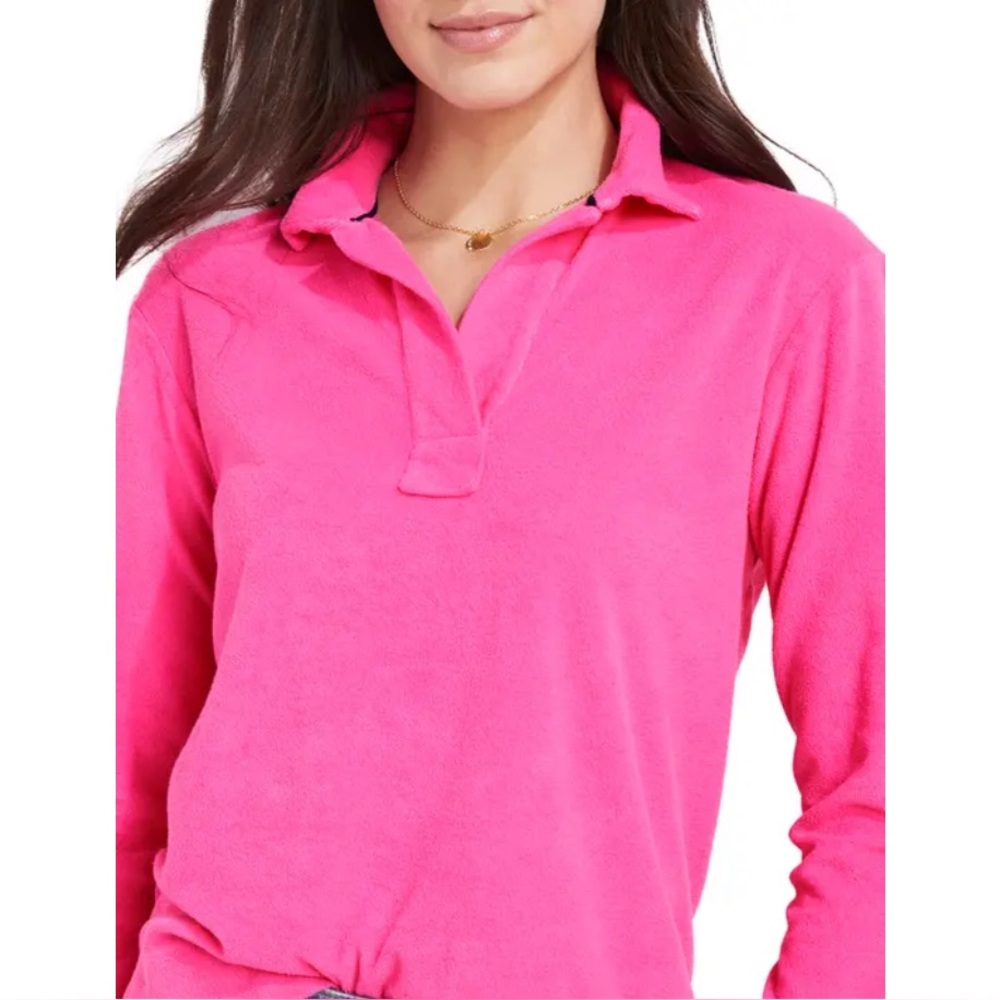 Vineyard Vines Long Sleeve Terry Cloth Polo